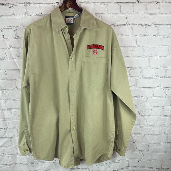 cadre athletic apparel Nebraska cornhuskers collegiate cotton Shirt sz L - Picture 1 of 7